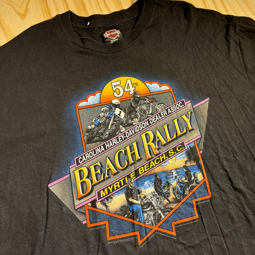 Harley Davidson Men's Myrtle Beach Rally Graphic Tee Black Vintage XXL